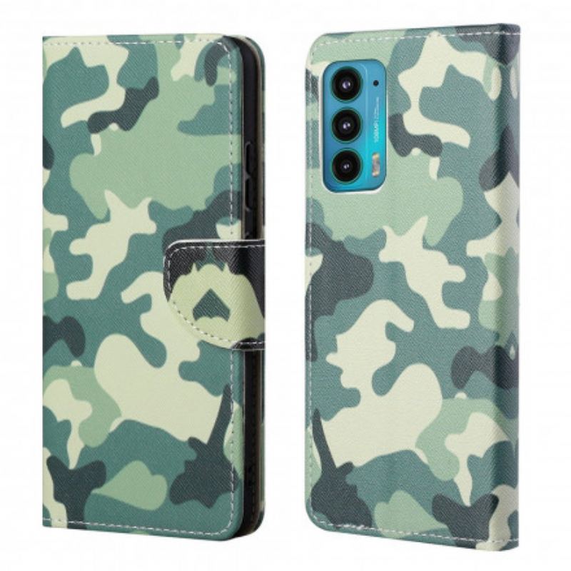 Flip Cover Motorola Edge 20 Militær Camouflage