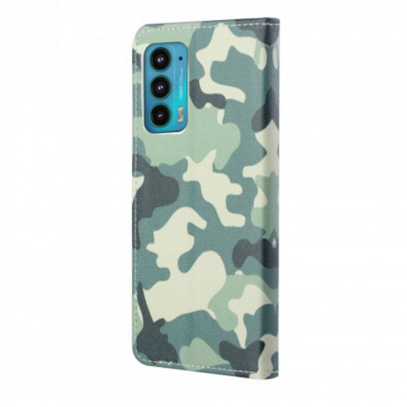 Flip Cover Motorola Edge 20 Militær Camouflage