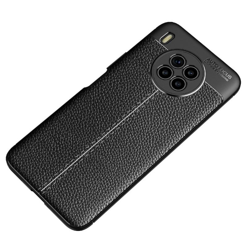 Cover Huawei Nova 8i Dobbelt Linje Litchi Læder Effekt