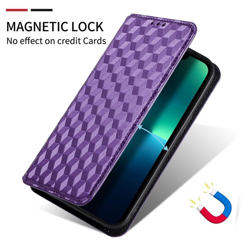 Cover Huawei Nova 8i Flip Cover Diamant Læder Effekt