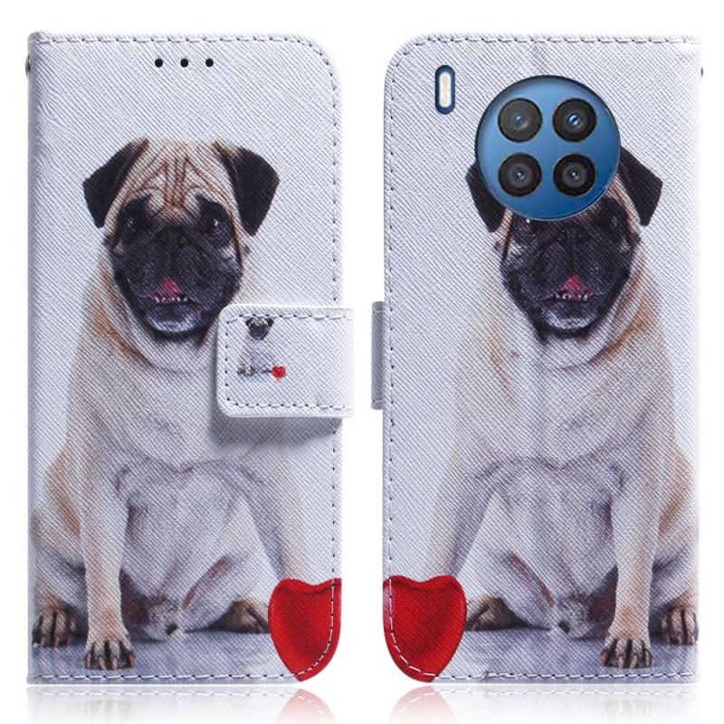 Flip Cover Huawei Nova 8i Mops Hund