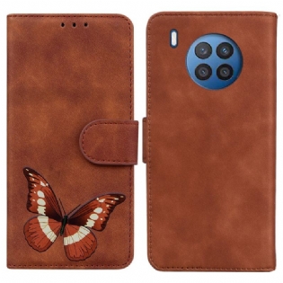 Flip Cover Huawei Nova 8i Skin-touch Butterfly
