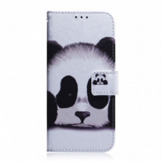 Læder Cover Huawei Nova 8i Panda Ansigt