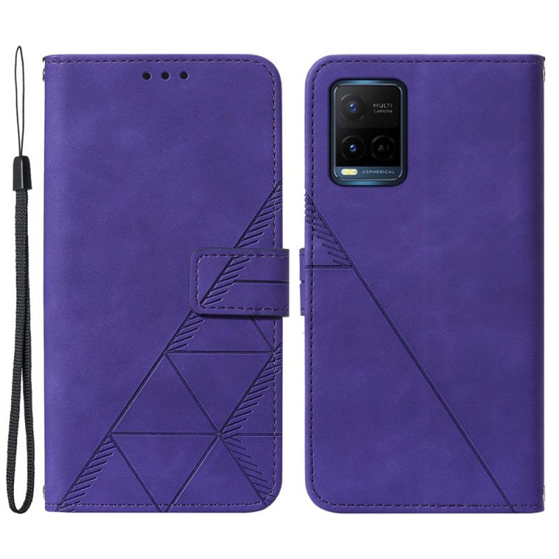 Flip Cover Vivo Y21s Pyramide Lædereffekt