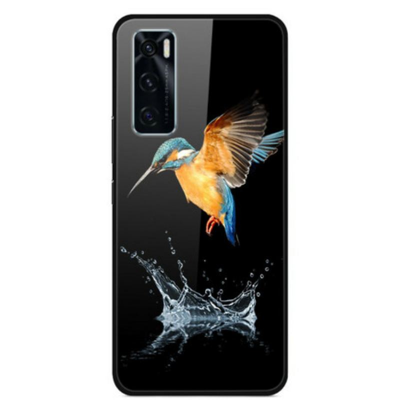 Cover Vivo Y70 Crown Bird Hærdet Glas