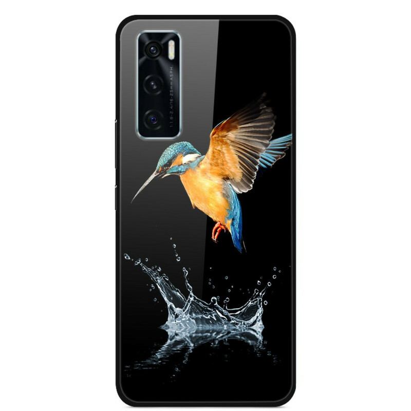 Cover Vivo Y70 Crown Bird Hærdet Glas