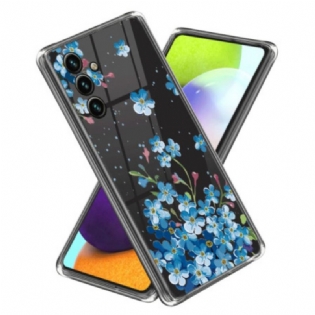 Cover Samsung Galaxy A15 5g Blå Blomster