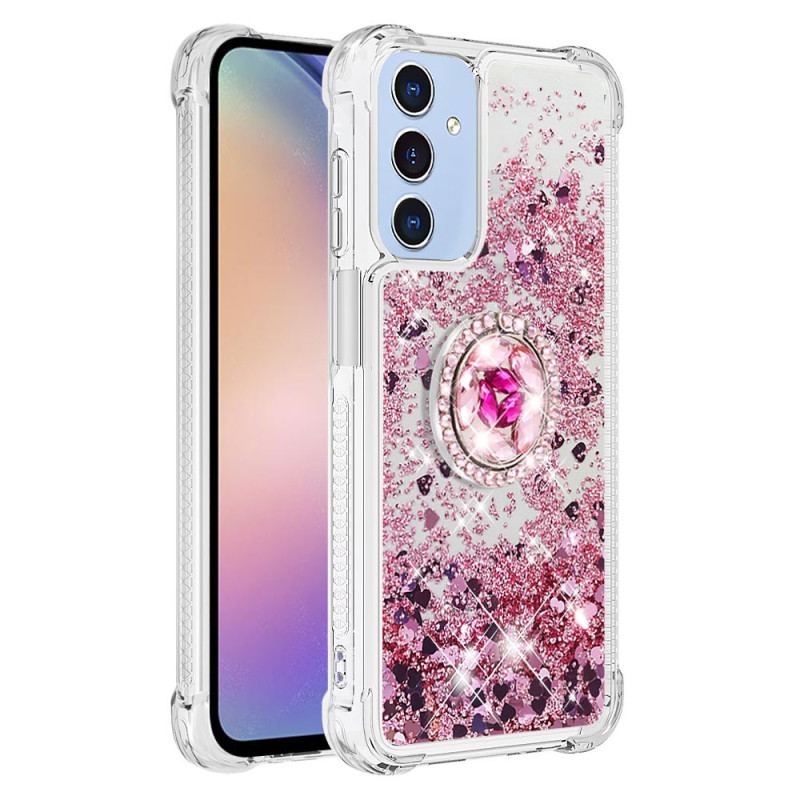 Cover Samsung Galaxy A15 5g Telefon Etui Flydende Glitter Støttering