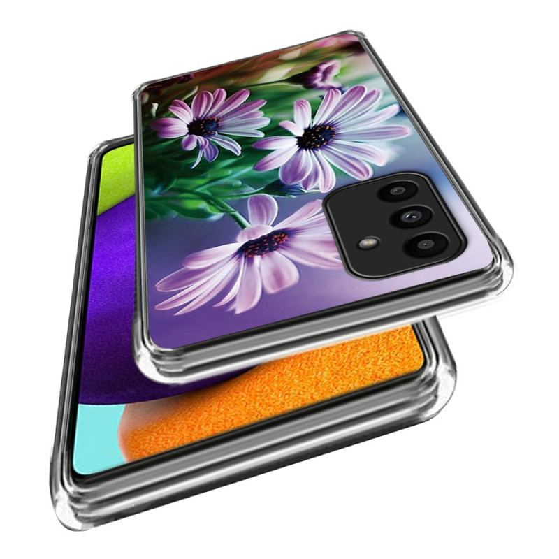 Cover Samsung Galaxy A15 5g Telefon Etui Lilla Krysantemum