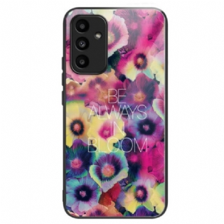 Cover Til Samsung Galaxy A15 5g Farverige Blomster Af Hærdet Glas