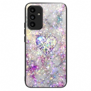 Cover Til Samsung Galaxy A15 5g Skinnende Hjerte Hærdet Glas