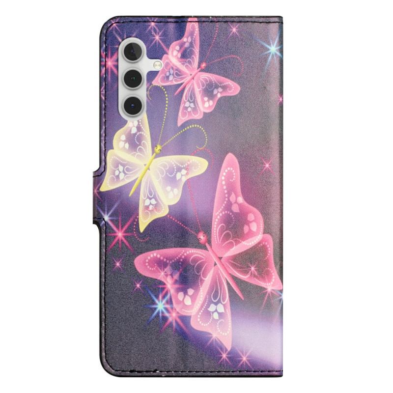 Flip Cover Samsung Galaxy A15 5g Mousserende Sommerfugle