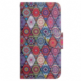 Flip Cover Samsung Galaxy A15 5g Patchwork Med Rem