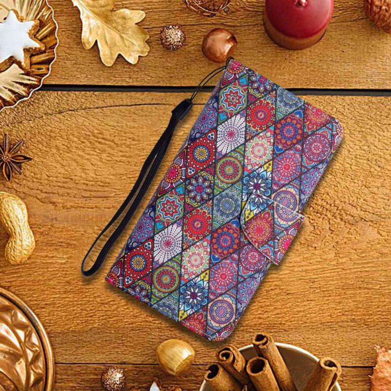 Flip Cover Samsung Galaxy A15 5g Patchwork Med Rem