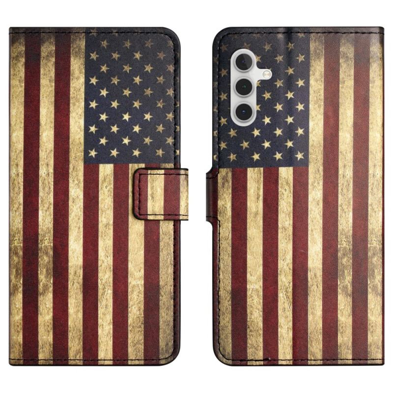 Flip Cover Samsung Galaxy A15 5g Vintage Amerikansk Flag