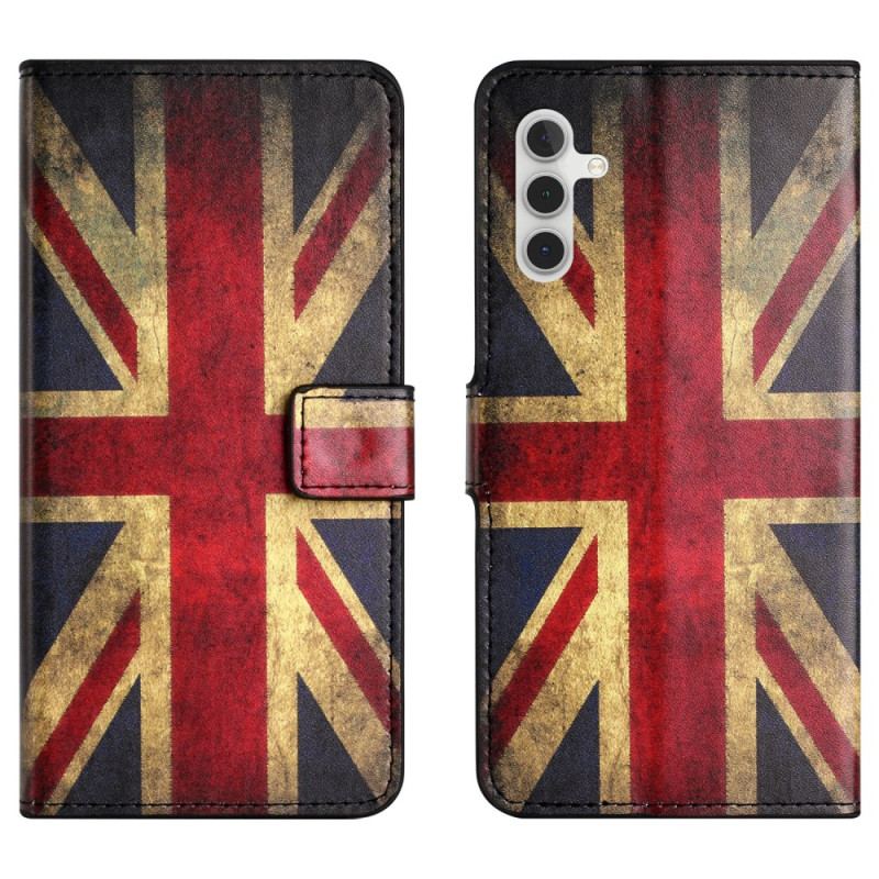 Flip Cover Samsung Galaxy A15 5g Vintage Engelsk Flag