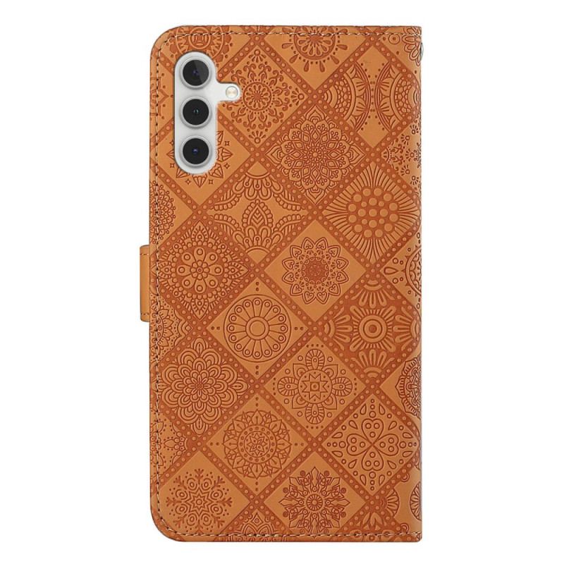 Flip Cover Til Samsung Galaxy A15 5g Patchwork Mandalaer Med Rem