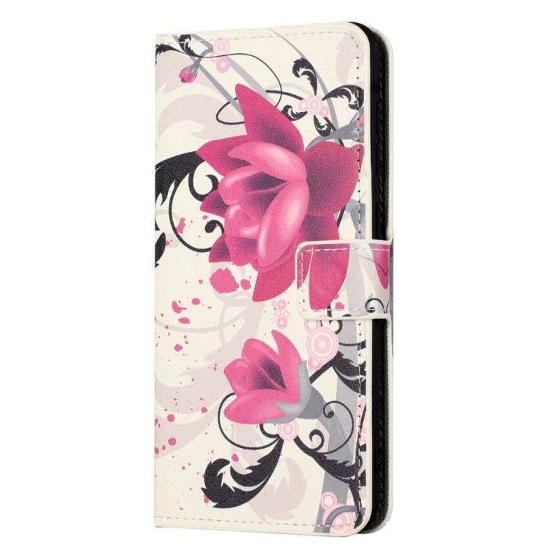 Læder Cover Samsung Galaxy A15 5g Telefon Etui Lotus