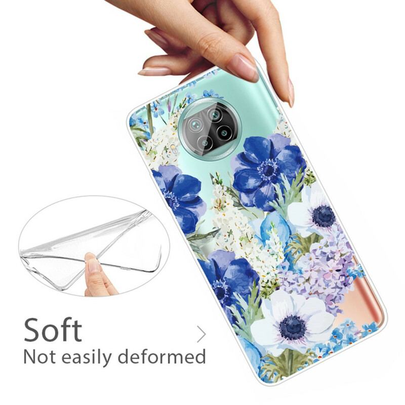 Cover Xiaomi Redmi Note 9 Pro 5G Akvarel Blomster