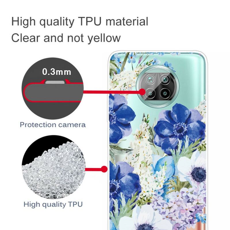 Cover Xiaomi Redmi Note 9 Pro 5G Akvarel Blomster