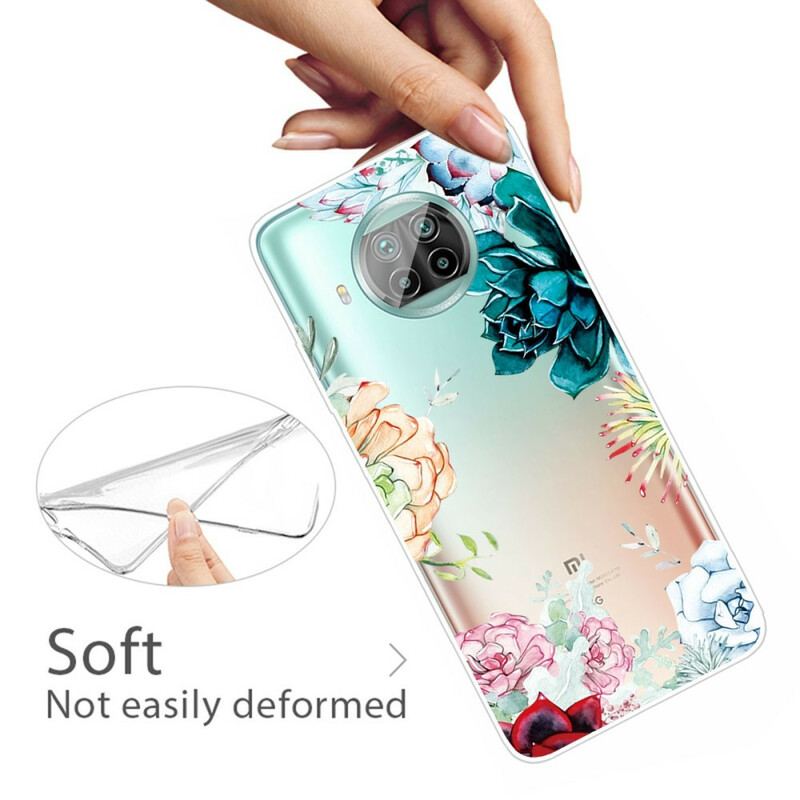 Cover Xiaomi Redmi Note 9 Pro 5G Akvarel Blomster