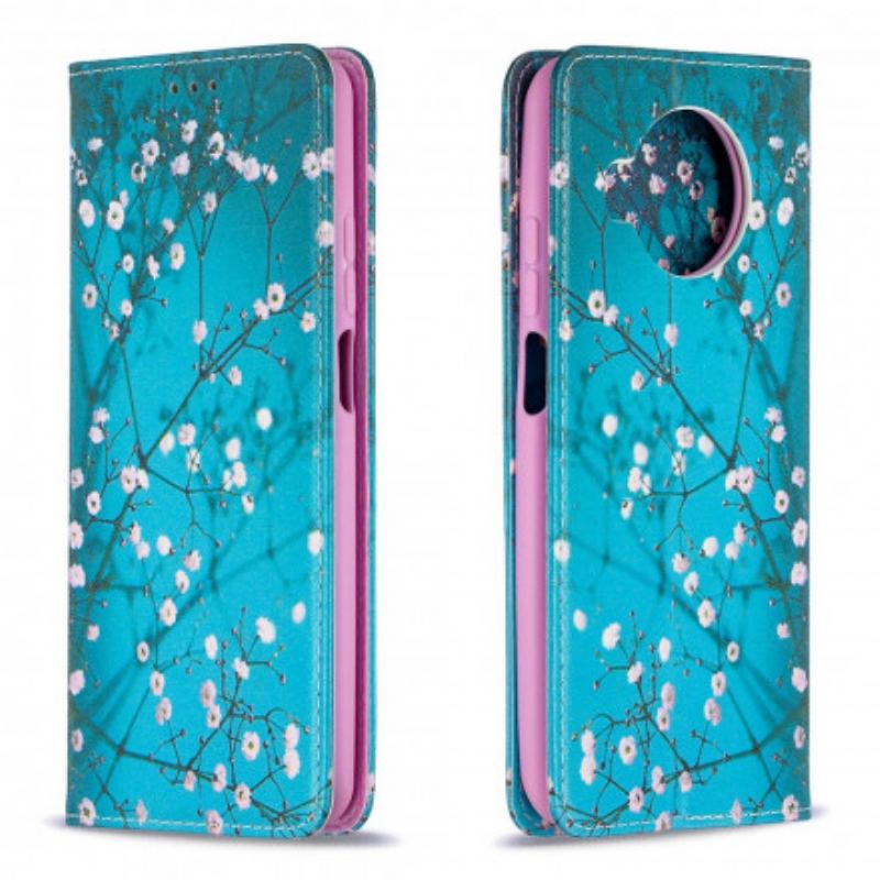 Cover Xiaomi Redmi Note 9 Pro 5G Flip Cover Blomstrende Grene