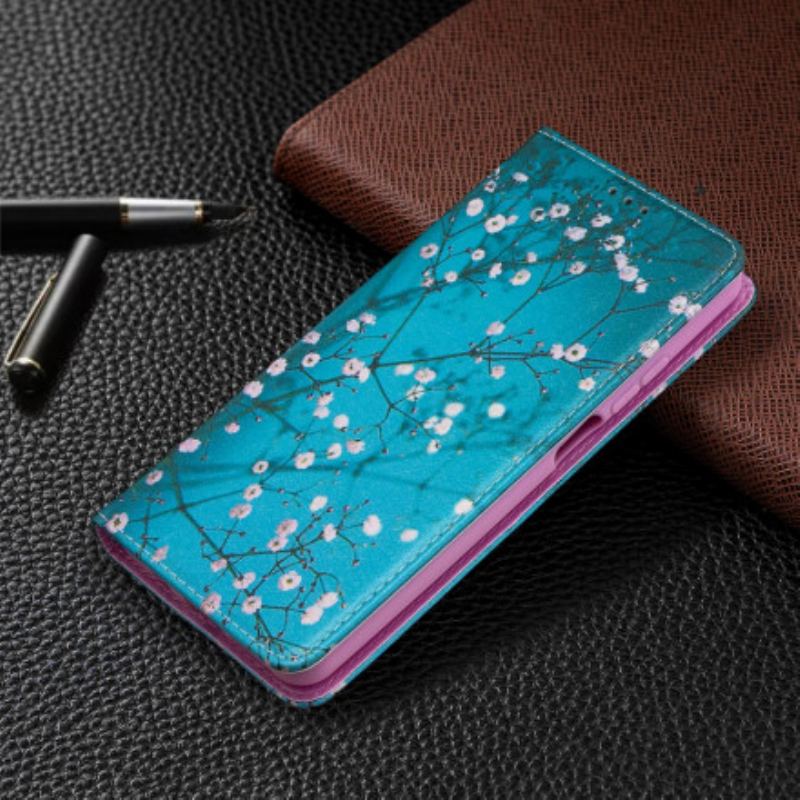 Cover Xiaomi Redmi Note 9 Pro 5G Flip Cover Blomstrende Grene