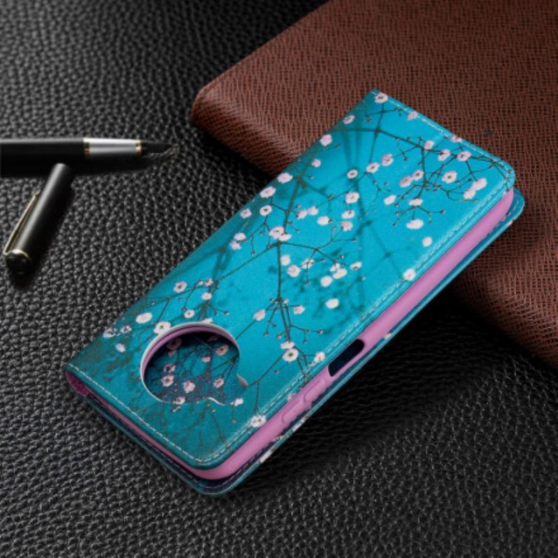 Cover Xiaomi Redmi Note 9 Pro 5G Flip Cover Blomstrende Grene