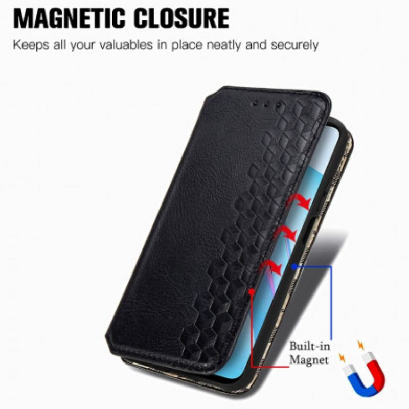 Cover Xiaomi Redmi Note 9 Pro 5G Flip Cover Diamanttekstur I Lædereffekt