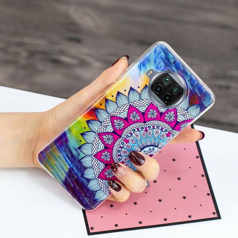 Cover Xiaomi Redmi Note 9 Pro 5G Fluorescerende Farverig Mandala