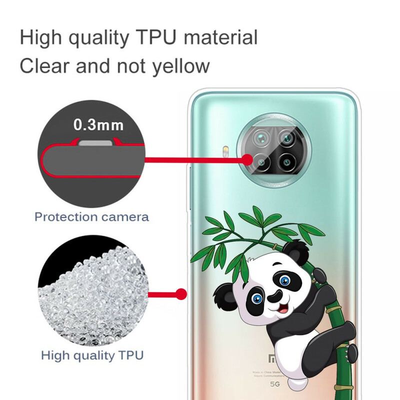 Cover Xiaomi Redmi Note 9 Pro 5G Panda På Bambus