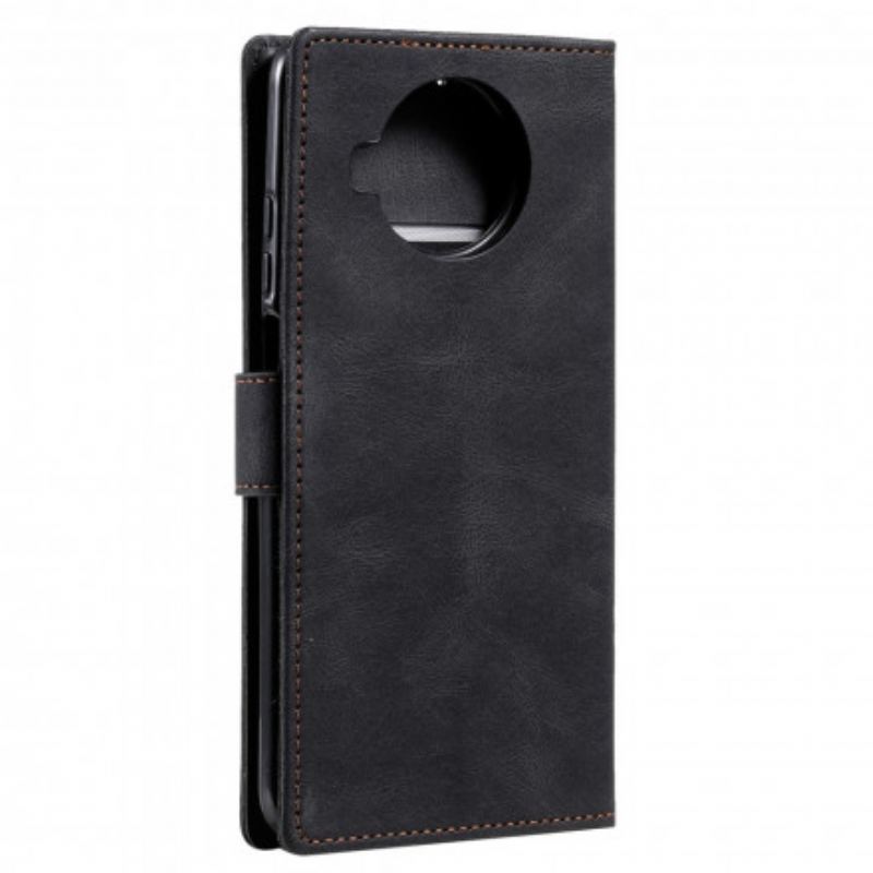 Flip Cover Xiaomi Redmi Note 9 Pro 5G Bicolor Nitter I Imiteret Læder