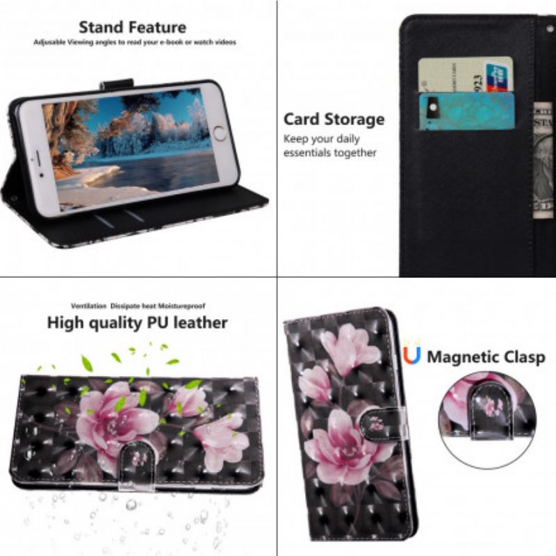 Flip Cover Xiaomi Redmi Note 9 Pro 5G Blomstre Blomster