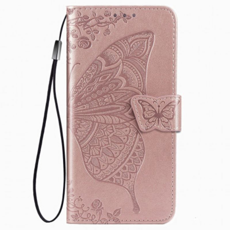 Flip Cover Xiaomi Redmi Note 9 Pro 5G Halve Sommerfugle