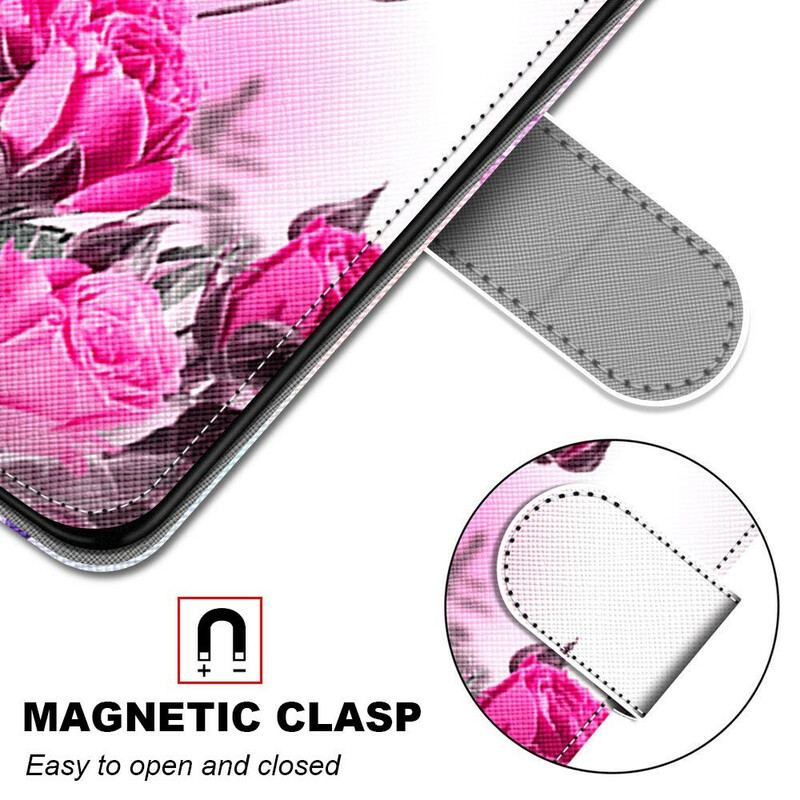 Flip Cover Xiaomi Redmi Note 9 Pro 5G Kun Blomster