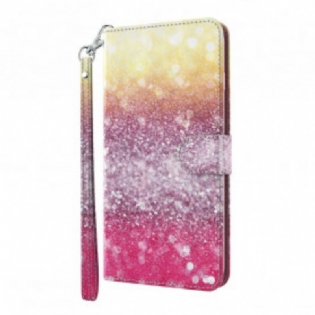 Flip Cover Xiaomi Redmi Note 9 Pro 5G Light Spot Glitter Magenta