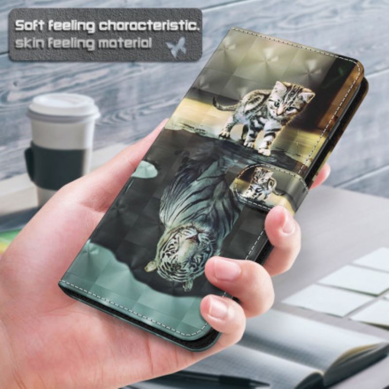 Flip Cover Xiaomi Redmi Note 9 Pro 5G Lys Spot Ernest The Tiger