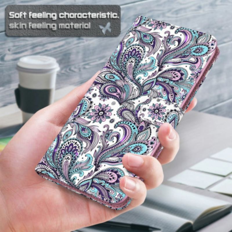 Flip Cover Xiaomi Redmi Note 9 Pro 5G Lyse Pletblomstermønstre