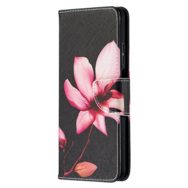 Flip Cover Xiaomi Redmi Note 9 Pro 5G Lyserød Blomst