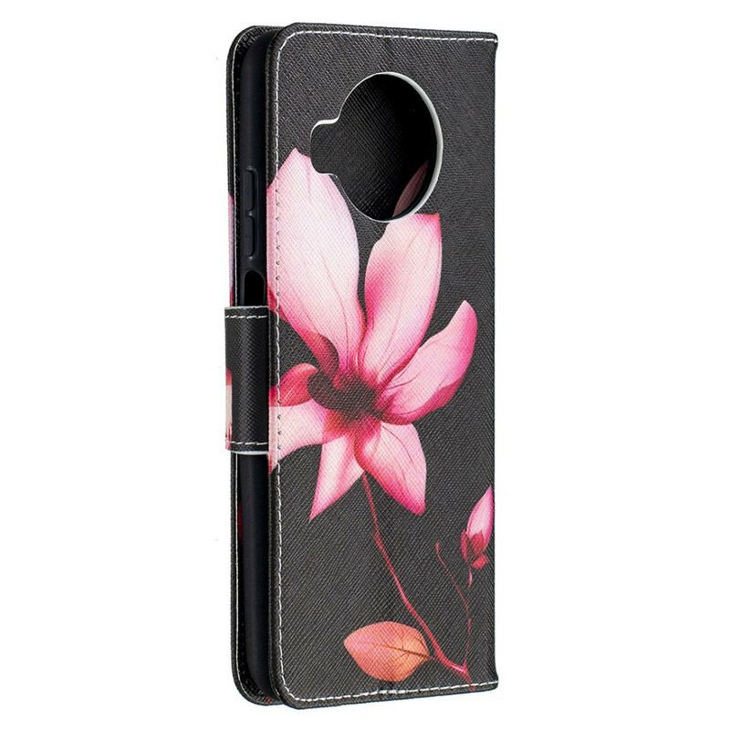 Flip Cover Xiaomi Redmi Note 9 Pro 5G Lyserød Blomst