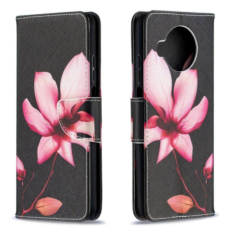 Flip Cover Xiaomi Redmi Note 9 Pro 5G Lyserød Blomst