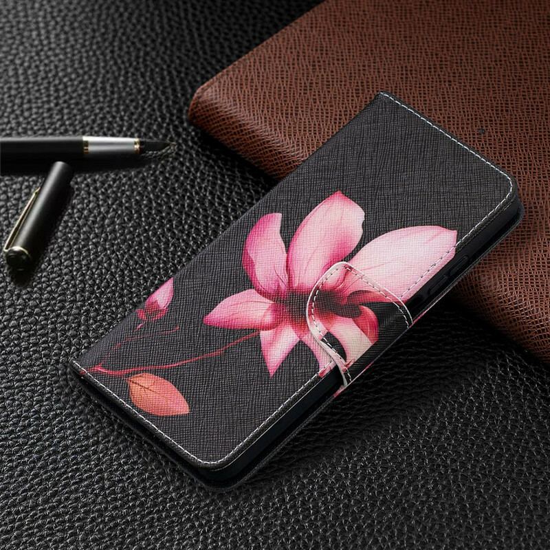 Flip Cover Xiaomi Redmi Note 9 Pro 5G Lyserød Blomst