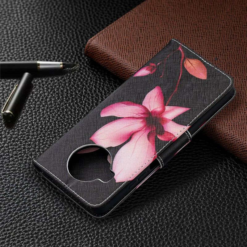 Flip Cover Xiaomi Redmi Note 9 Pro 5G Lyserød Blomst