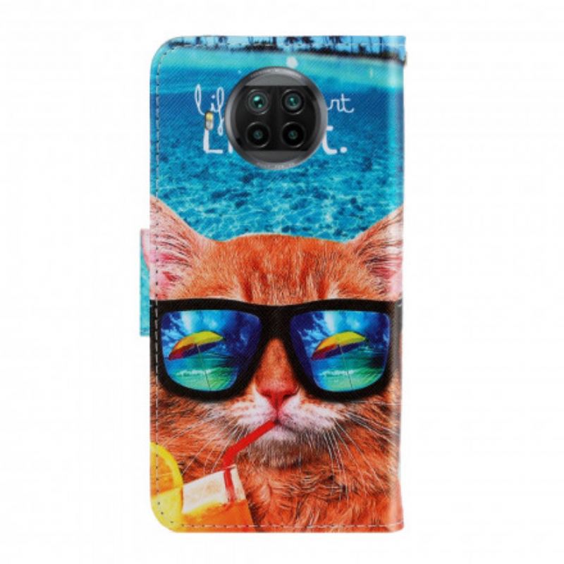 Flip Cover Xiaomi Redmi Note 9 Pro 5G Med Snor Cat Live It Strappy