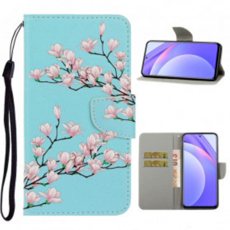 Flip Cover Xiaomi Redmi Note 9 Pro 5G Med Snor Strappy Busk