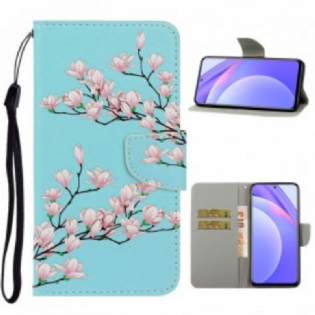 Flip Cover Xiaomi Redmi Note 9 Pro 5G Med Snor Strappy Busk