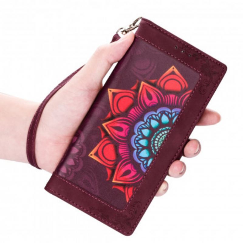 Flip Cover Xiaomi Redmi Note 9 Pro 5G Med Snor Strappy Mandala