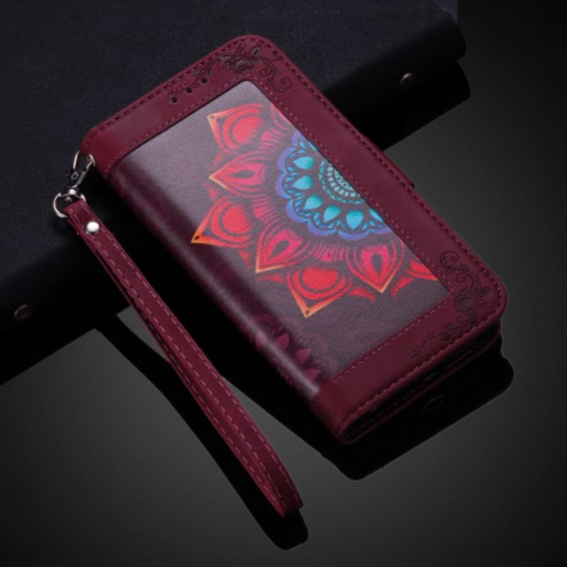 Flip Cover Xiaomi Redmi Note 9 Pro 5G Med Snor Strappy Mandala