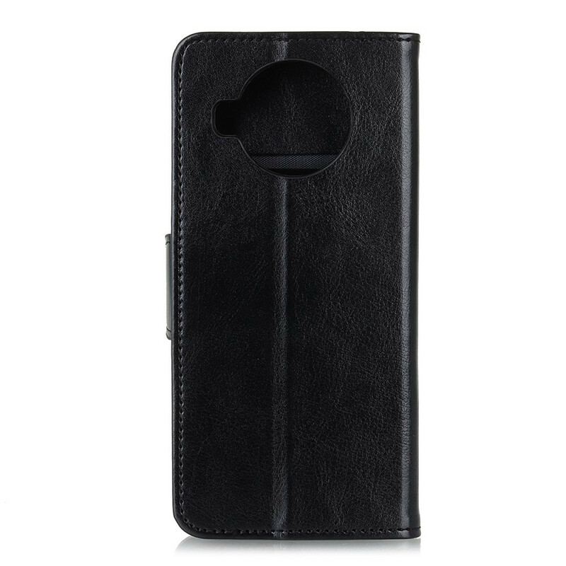 Flip Cover Xiaomi Redmi Note 9 Pro 5G Skinnende Lædereffekt