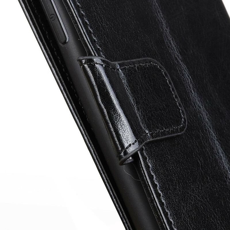 Flip Cover Xiaomi Redmi Note 9 Pro 5G Skinnende Lædereffekt